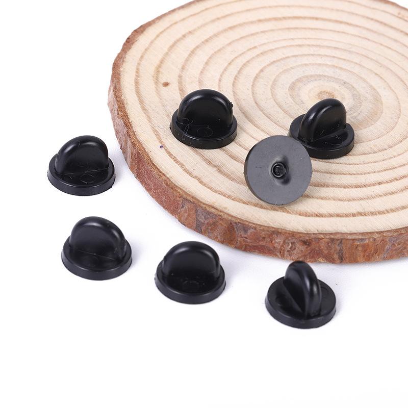 25/50/100Pcs PVC Rubber Pin Backs Butterfly Clutch Tie Tack Lapel Holder Clasp Pin Cap Keepers for Uniform Badges Replacements