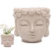 Realistic Buddha Head Flower Pot Handmade Sculpture Plant Containers  Table Centerpiece