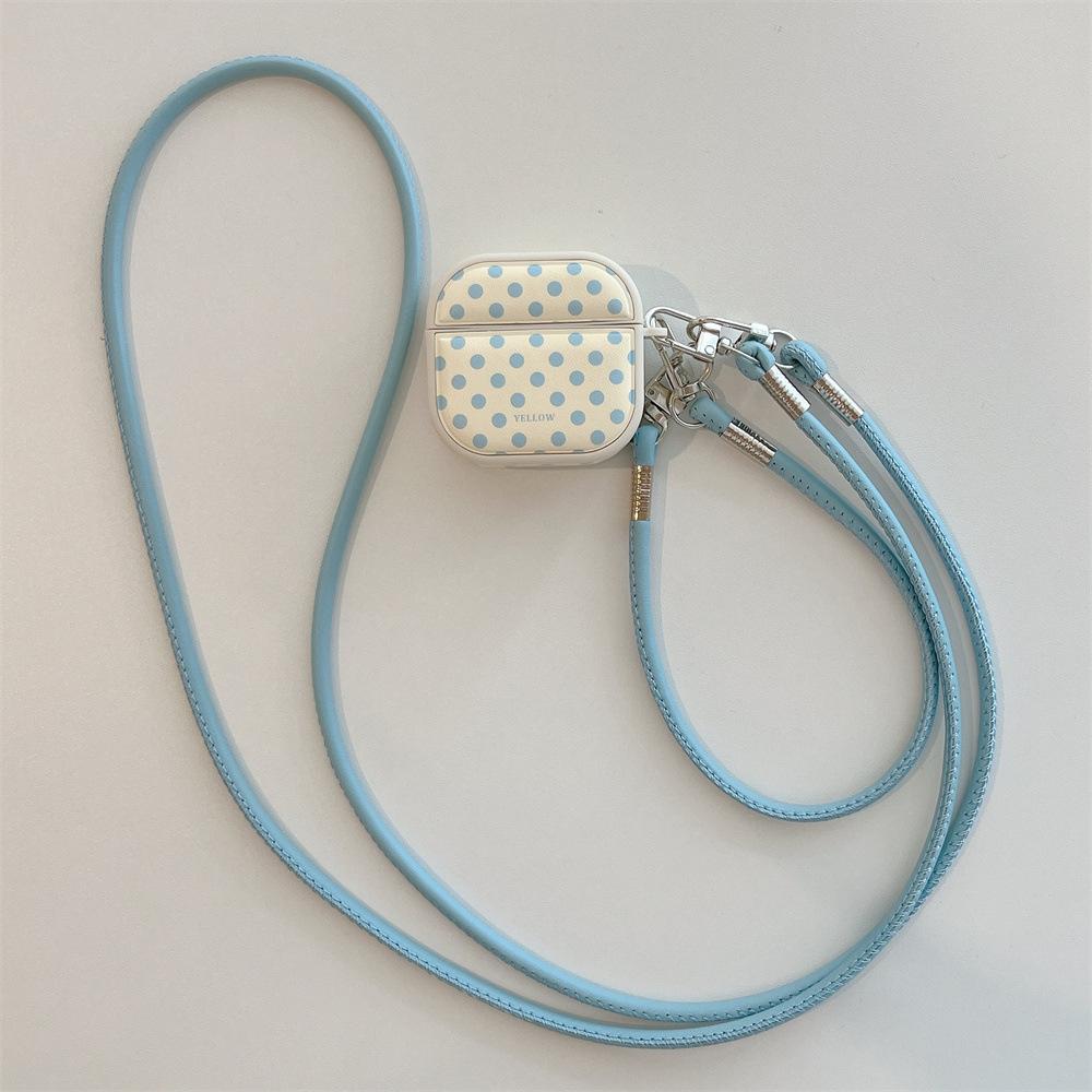 Simple Dopamine Polka Dot Earphone Cover for Apple AirPods 1 /1 Generation Niche Lanyard Case PRO1/PRO1