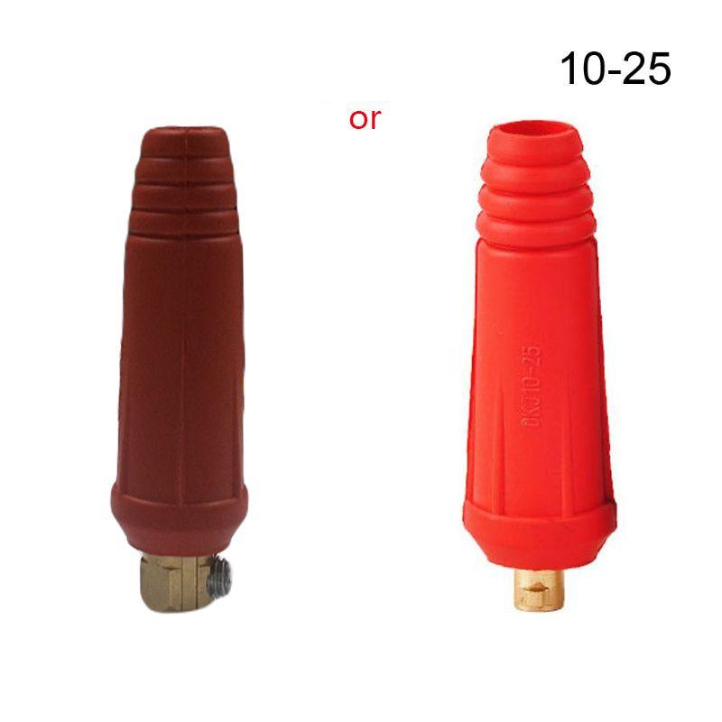 

Європейський зварювальник Швидко монтуючий штекерний кабельний роз’єм Гніздо DKJ 10-25 50-70 Штекерний адаптер Гніздо для зварювальних аксесуарів 1A червоний