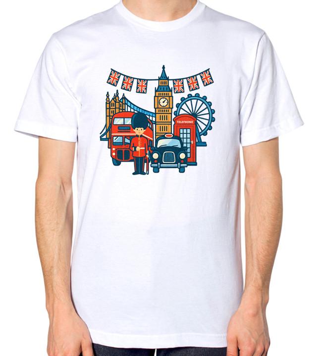 

London Unisex T-Shirt 5XL різнокольоровий