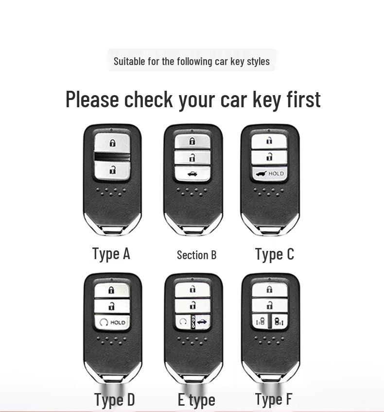 Honda Key Cover: Compatible with Vezel, Odyssey, CR-V, Accord, Civic, XR-V, Lingpai, UR-V, Fit, and Haoying.