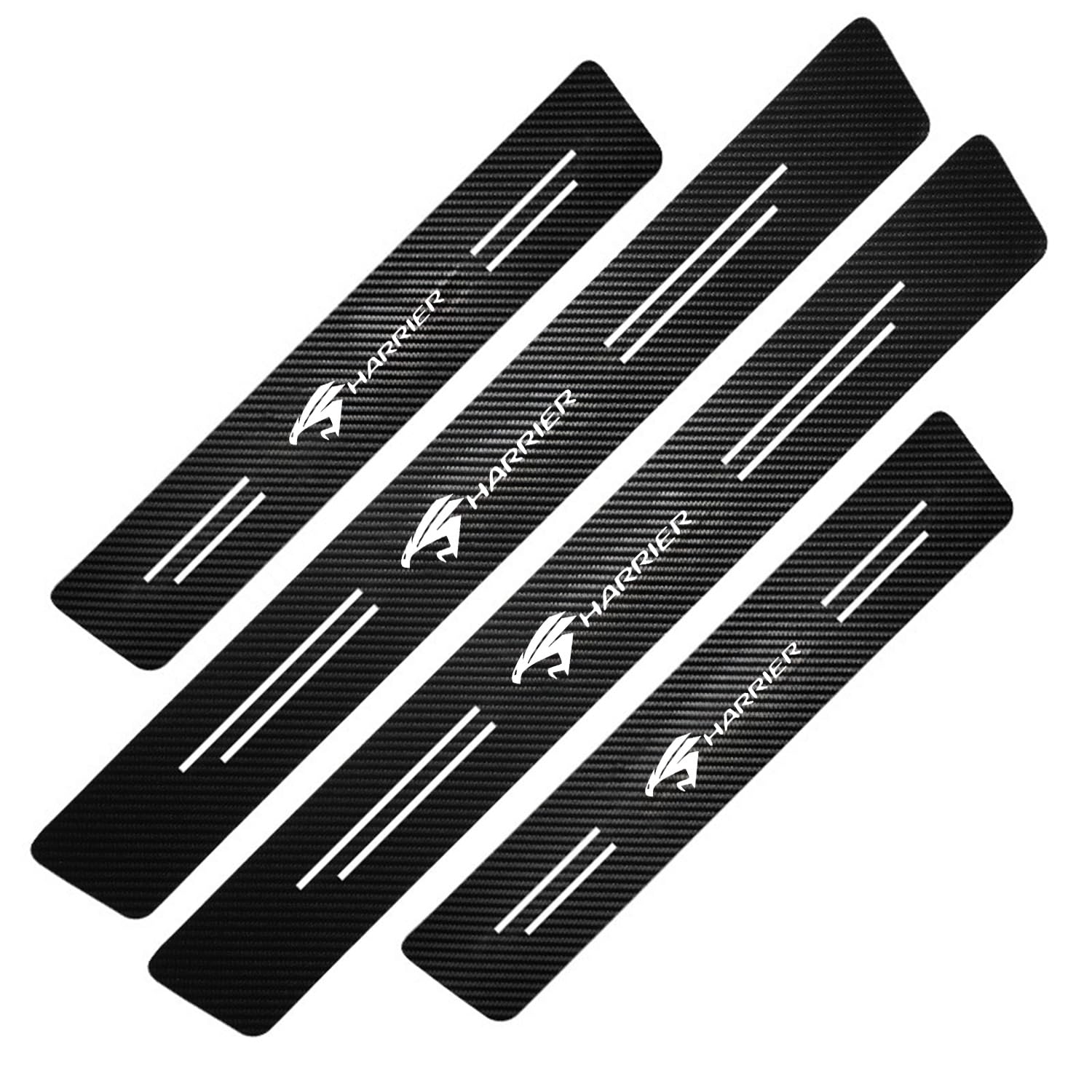 

HARRIER Dedicated Side Step Guard, Scuff Plate, Carbon Tone + Gold Plating, Waterproof, Stain Small білий