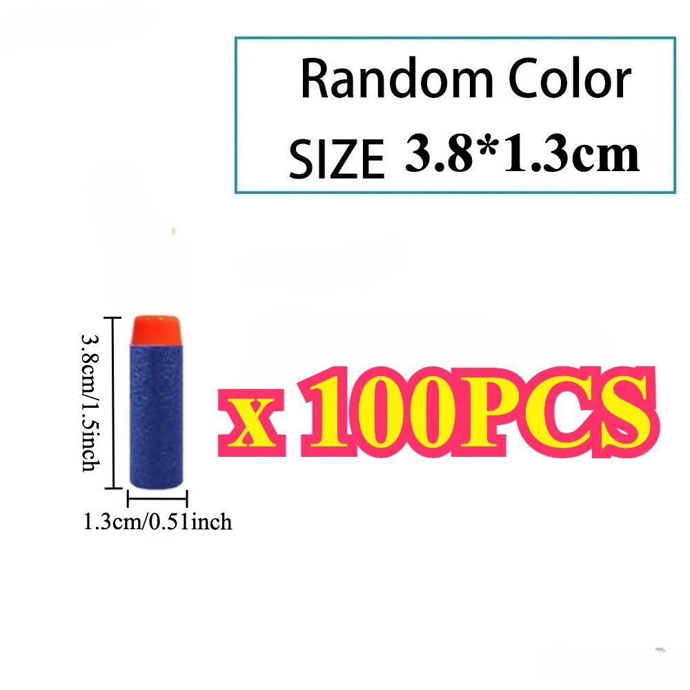100Pcs Blue Solid Round Head Bullets All Size For Outdoor Sports Children Electric Manual Eva Soft Bullet Toy Gun Accessories