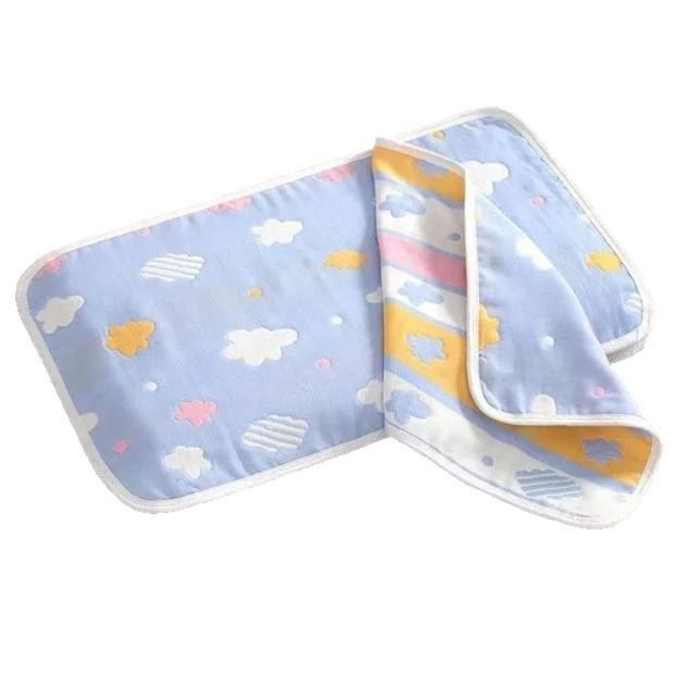 Baby Cotton Gauze Pillow Towel - Breathable, Sweat-Absorbent for Newborns and Kids