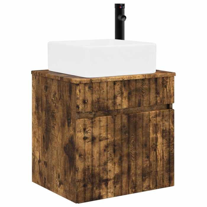 Maison Exclusive - Meuble de lavabo mural Chêne fumé 49 x 41 x 63 cm