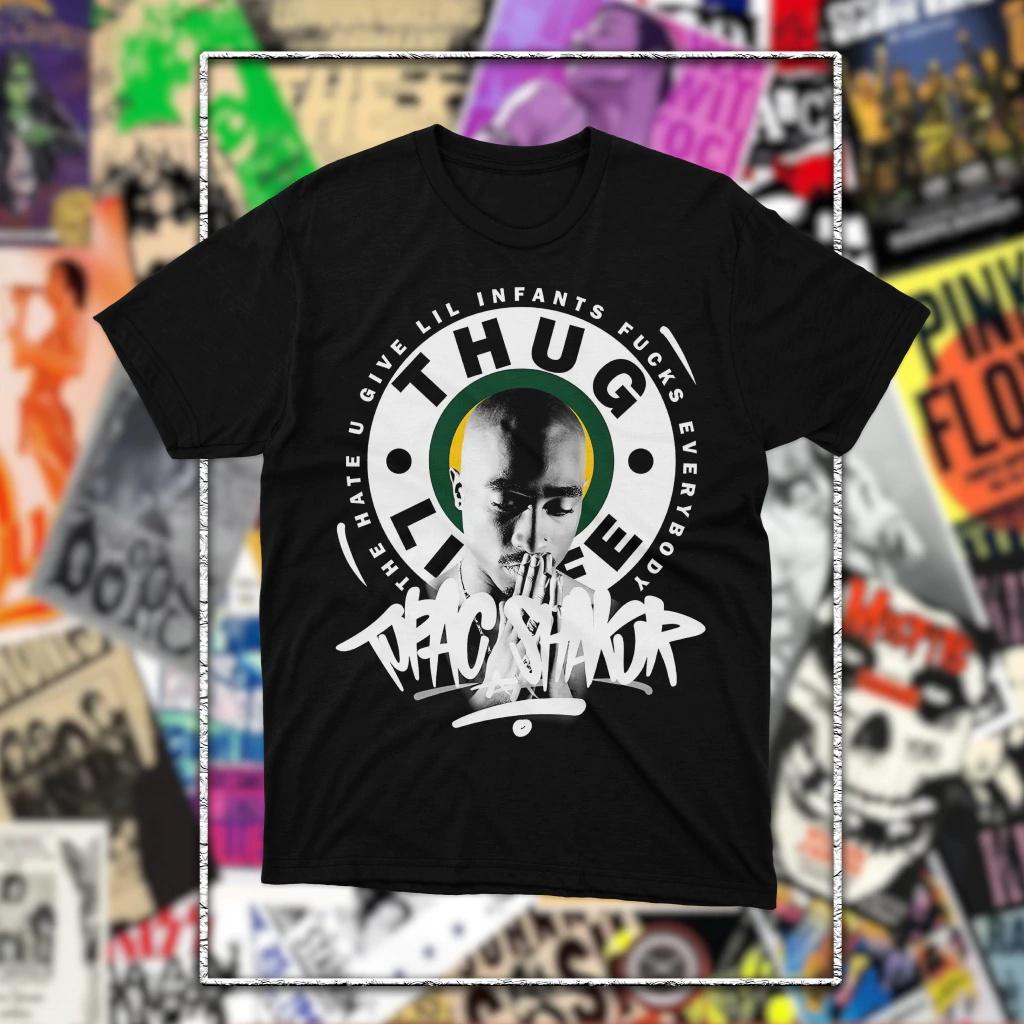 Rapper Tupac 2pac Graphic 2026 Fashion Unisexs TShirt Unisex ONeck 100 Cotton Short Sleeve Y2k Popular Oversized Vintage Tee