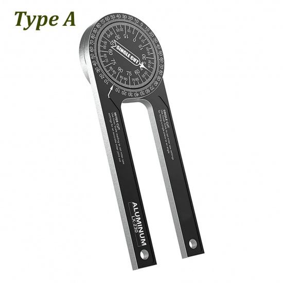 Miter Saw Protractor Aluminum 360° Rotatable Horizontal Angle Ruler Precision Laser-Inside & Outside Miter Angle Measure Finder