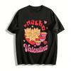 Nacho Valentine Heart Chips Print Casual Short Sleeve T-Shirt Pure Cotton T-shirt