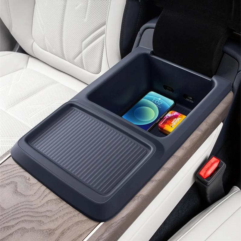 For Zeekr 9X Handrail Box Silicone Storage Box Central Console Storage Box Car Interior Accessories