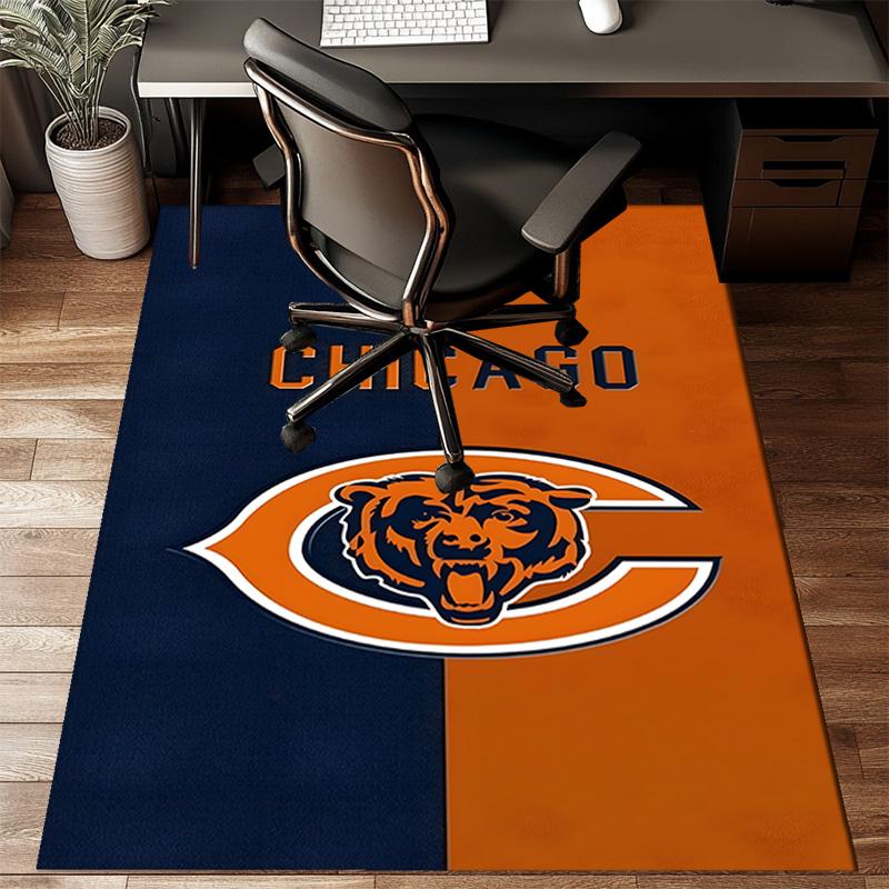 Chicago Bears Logo Rug Game Carpet, Floor Mat for Bedroom Living Room Entryway Rug, Home Decor Idea Gift for Christmas birthday