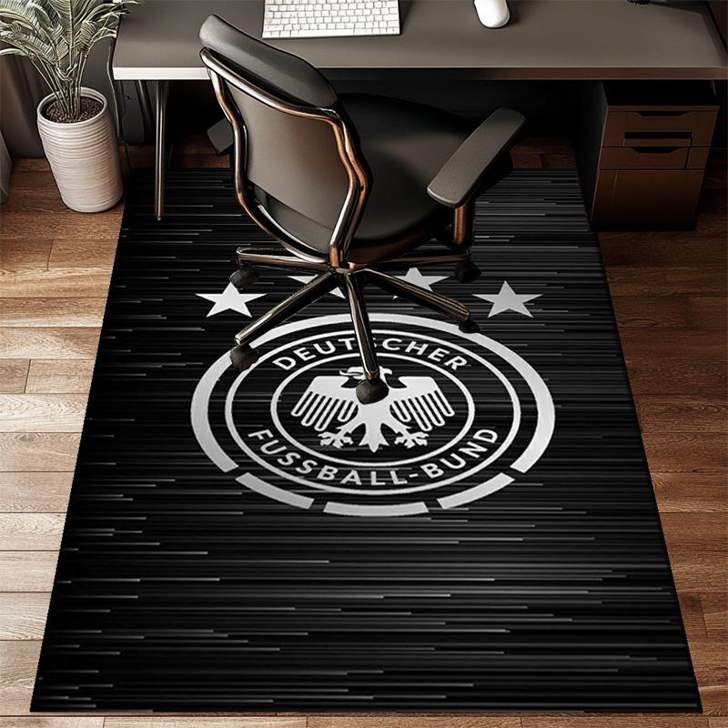 German Football Emblem Printed Office Carpet Chair Cushion Entryway Rug, Rugs for Living Room, Bedroom Christmas gifts
