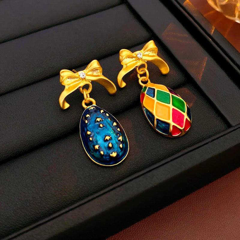 Pre-owned Vintage Retro Diamond-Encrusted Round Necklace & Clavicle Chain Set