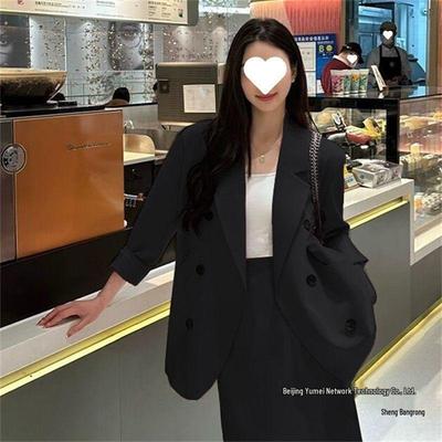 2025 Early Autumn Loose & Slimming Jacket and Midi Skirt Two-Piece Set