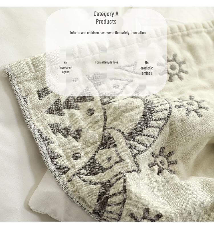 2019 Japanese Four-Layer Thick Gauze Blanket - Soft Cotton Yarn for Sofa or Bed (Spring/Summer)