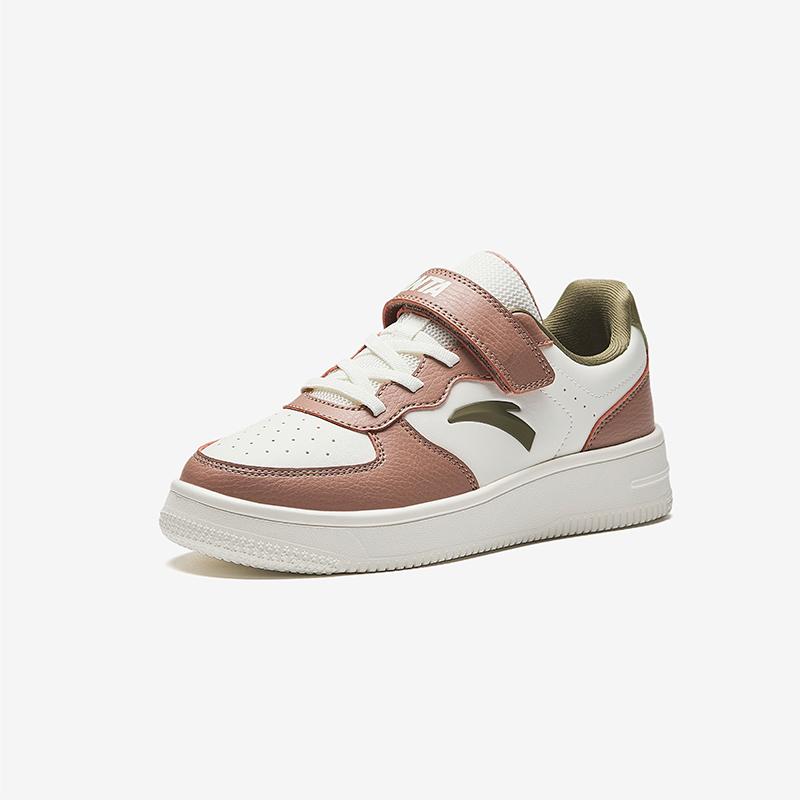 Anta Fashionable Comfortable Wear-Resistant Lightweight Shock-Absorbing Non-Slip Low-Top Kids Skate Shoes Kids Sneakers White Brown Green A22448088-5