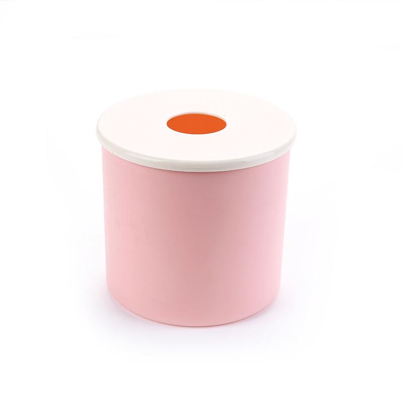 

Пластиковый круглый держатель для бумажных полотенец для хранения на рабочем столе дома или в офисе розовый