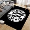 Bayern Munich Flannel Printed Carpet, Home Sofa Decoration for Living Room & Bedroom, Non‑Slip Play Flannel Floor Mat for Game Room
