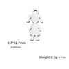 5pcs/lot Boys Charms for Jewelry Making Stainless Steel Gold DIY Necklace Bracelet Pendants Accessories