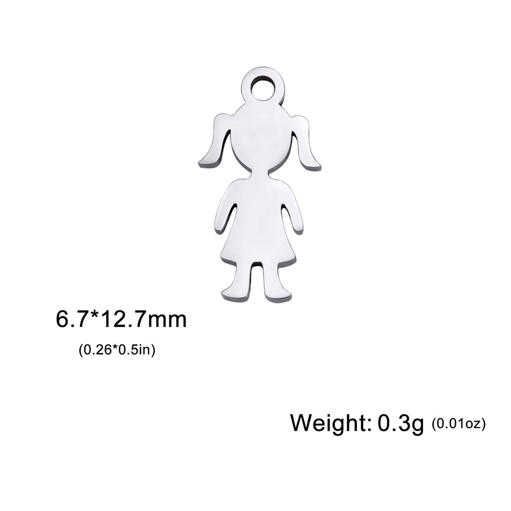 5pcs/lot Boys Charms for Jewelry Making Stainless Steel Gold DIY Necklace Bracelet Pendants Accessories