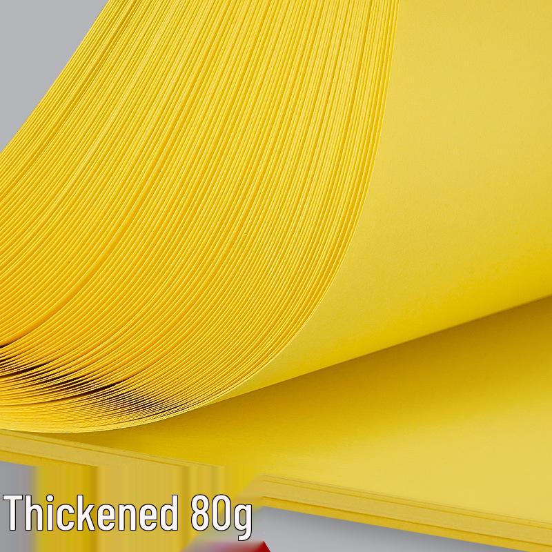 Lemon Yellow Thickened Color Copy Paper Sheets for Supermarket Promotions