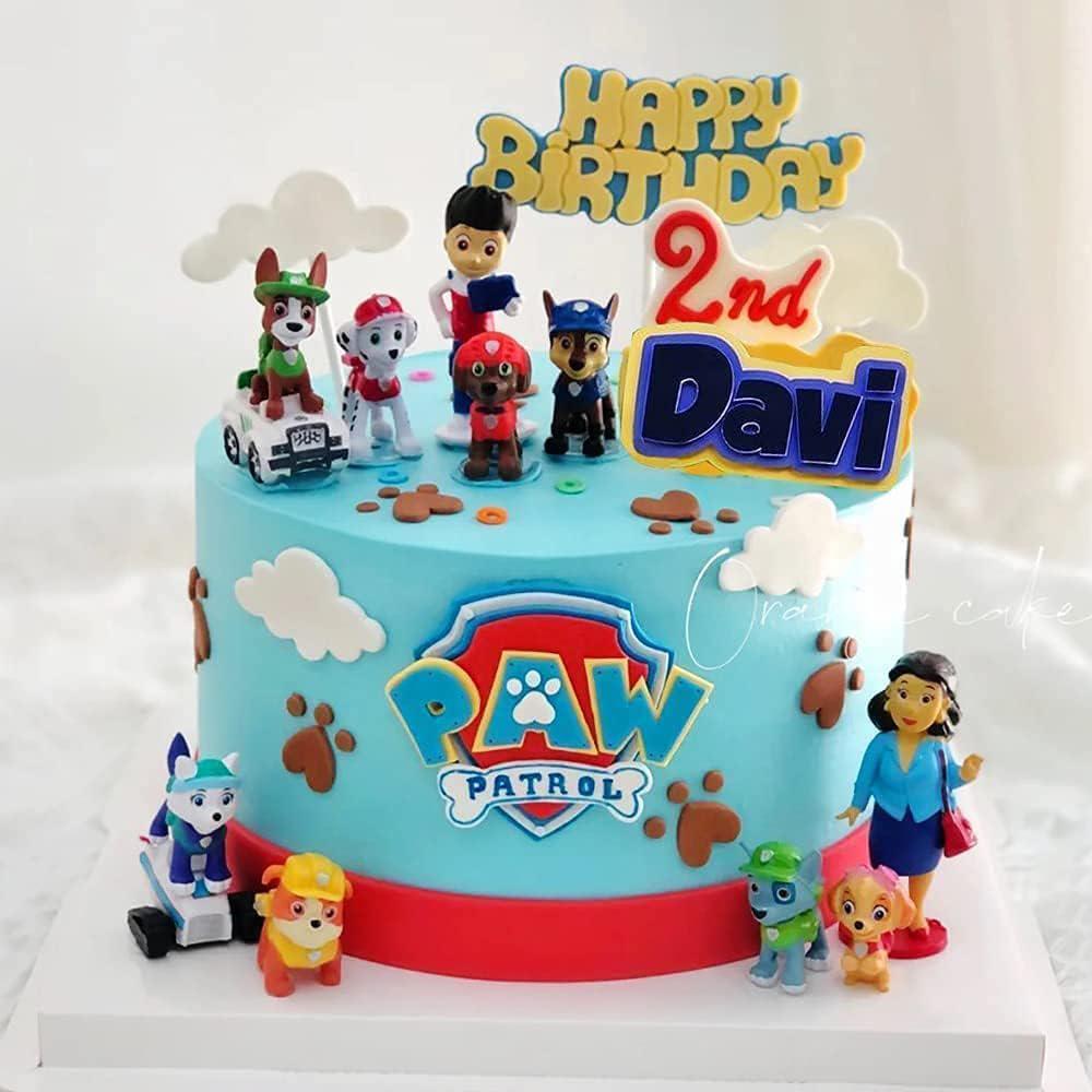 12 Bucăți Figurine de Acțiune Paw Patrol Toppere pentru Tort pentru Decorarea Tortului de Petrecere