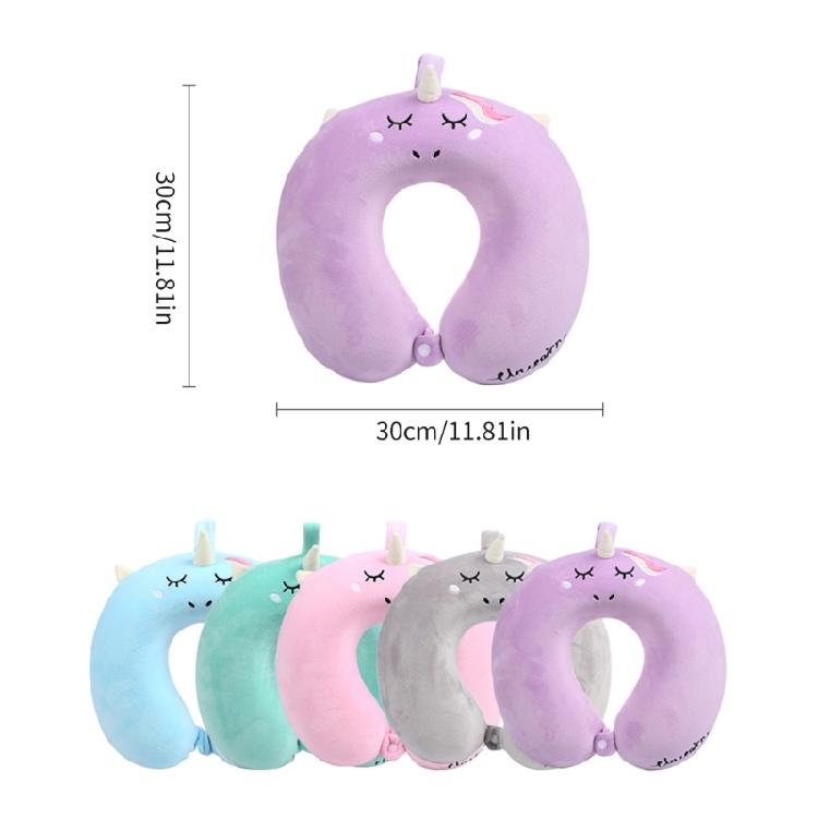 Animal Travel Pillow Comfortable Neck Pillow with Unicorns Eye Mask for Business