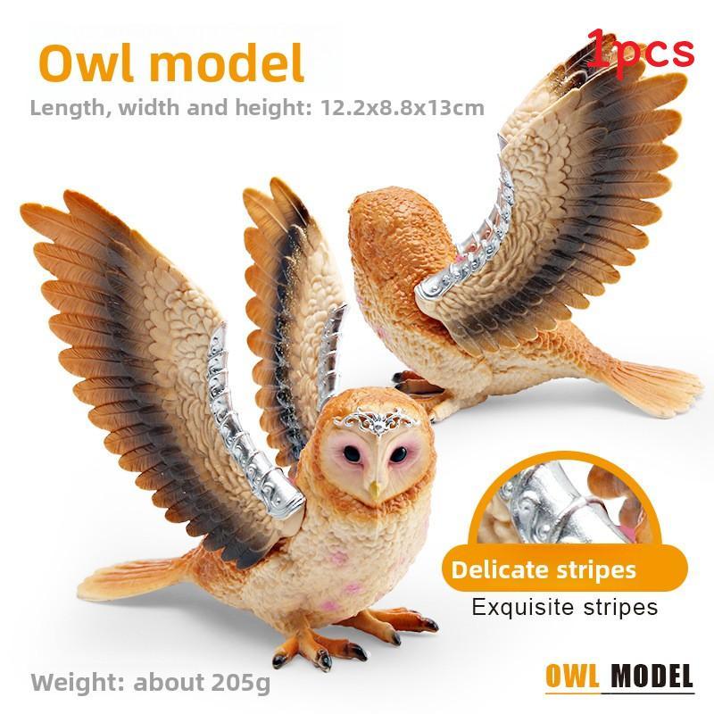 Animal Model Pvc Flying Owl Figurine For Children Educational Display