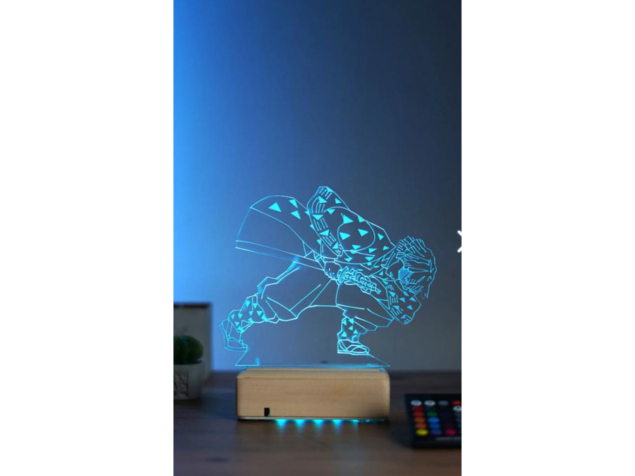 

Zenitsu Agatsuma Demon Slayer 16 Colours Аніме Night Light