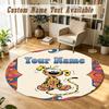 Marsupilami Personalized Round Rug Support Custom Name, Soft Home Decor Mat