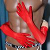 1Pair Long Gloves Anti UV Five Finger Gloves Soft Oil Shiny High Elastic Mittens Thin Nylon Breathable Glossy Sun Protection