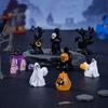 Multicolor Halloween Miniature Figurine Resin Pumpkin Cartoon Scary Rabbit Statue Fairy Garden Party Ornaments
