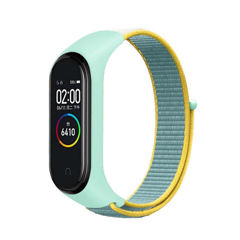 Nylonschlaufe für Xiaomi Mi Band 9 8 7 4 3 5 6 Smartwatch Armband Sport Correa Atmungsaktives Ersatzarmband an Miband 6 8 Armband