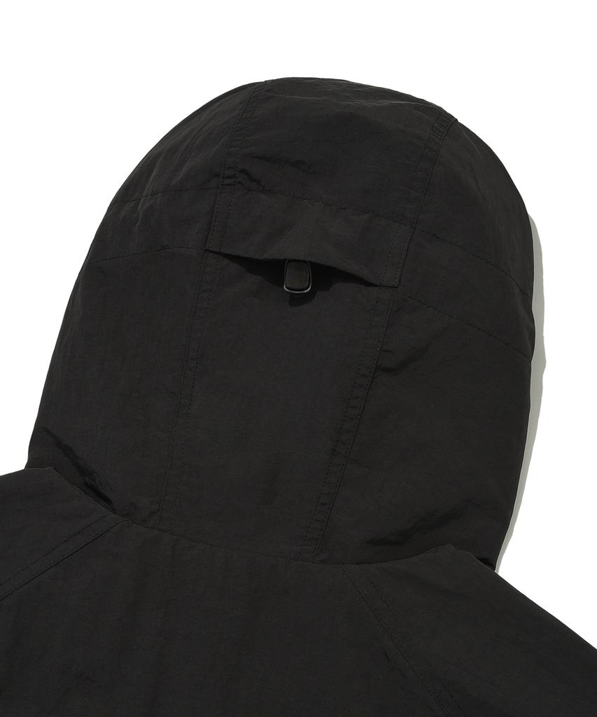 Wacky Willy Synthetic Fiber Hooded Windbreaker Black
