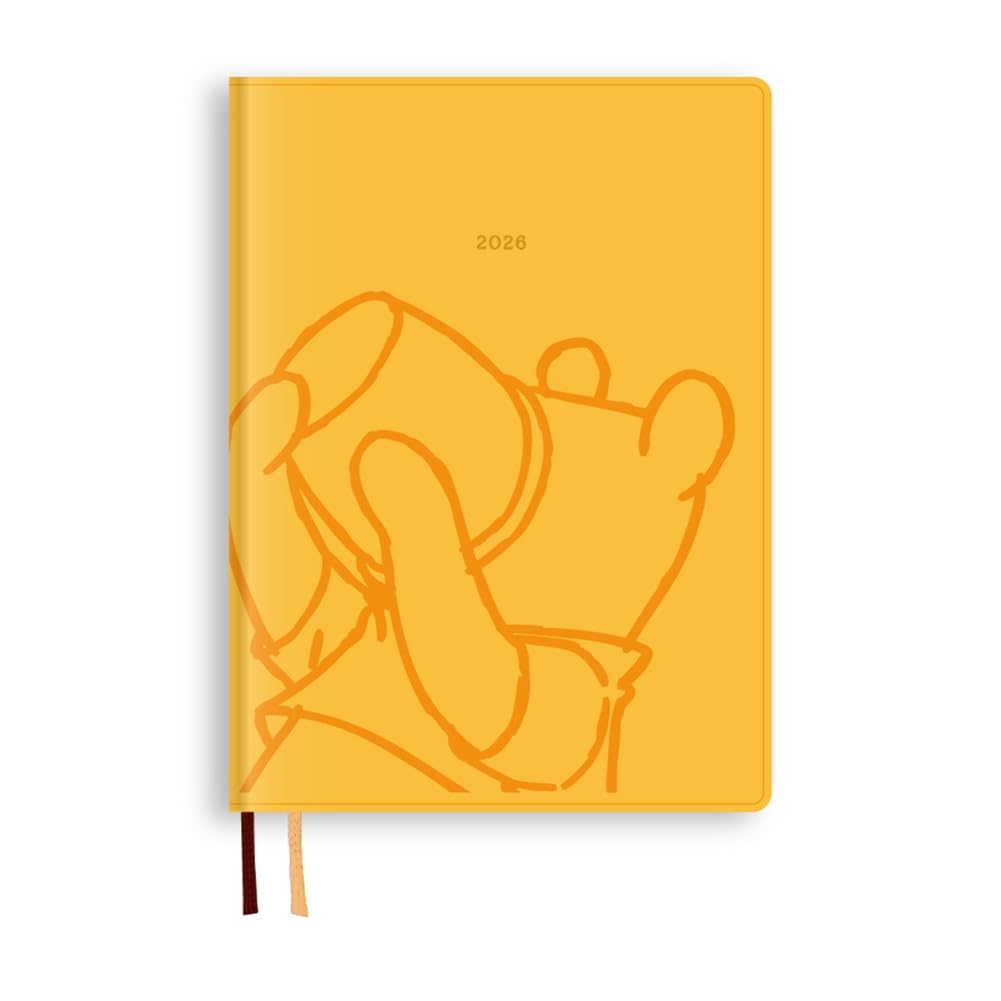Daigo 2026 Disney Weekly Winnie the December 2025 Start Planner, Left, B6, Pooh, Yellow, E6209,