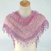 Casual Lightweight Scarf Floral Tassel Scarf Women's Triangle Scarf