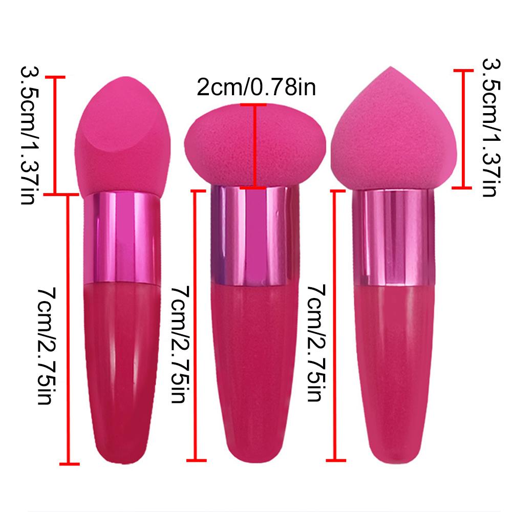 3Pcs/Set Makeup Foundation Blending Cosmetic Puff Powder Women Face BB Cream Concealer Make Up Brush Applicator Beauty Tools