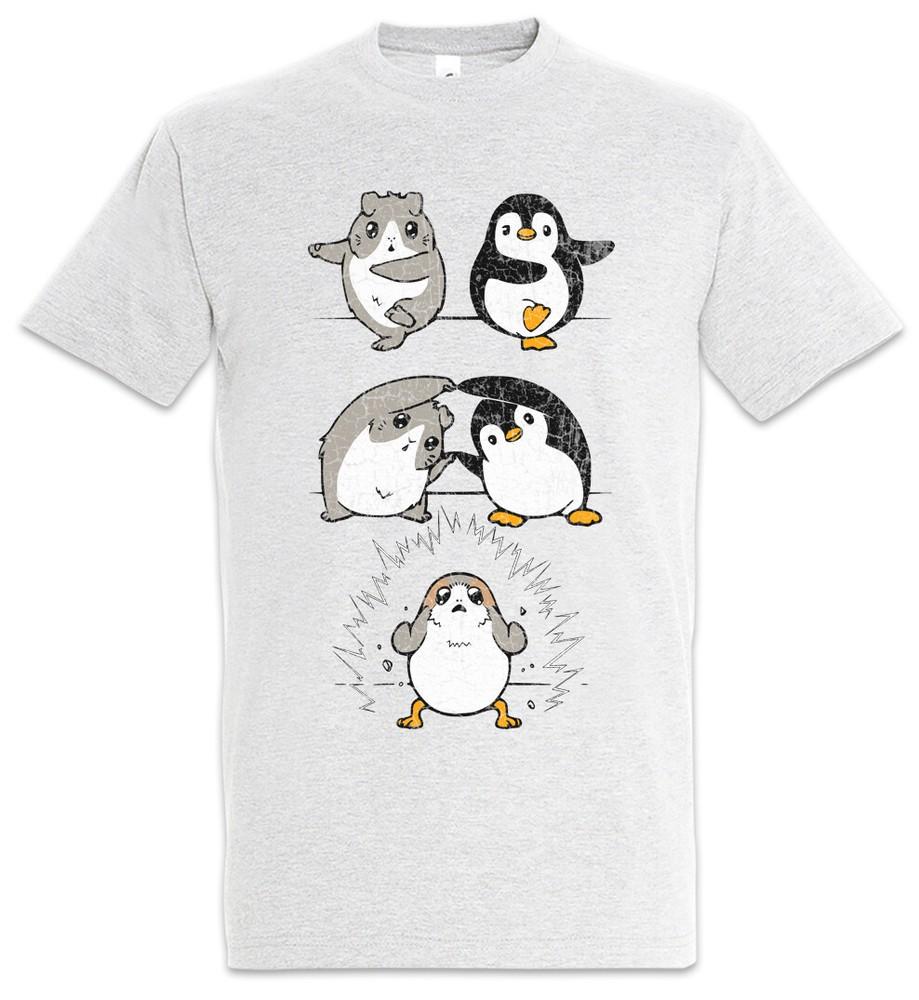 

Porg Fusion Mens T-Shirt Penguin Penguin Hamster Fun Geek Nerd Gift Wars Cute M
