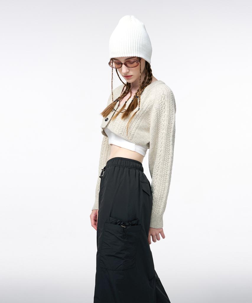 ETMON Wind Cargo Banding Skirt Charcoal