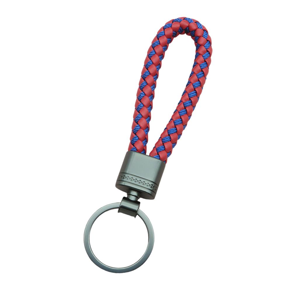 Handcraft Braided Sturdy Leather Keychain With Zinc Alloy Materials Clasp Accessory for Everyday Use and Gifts Giving