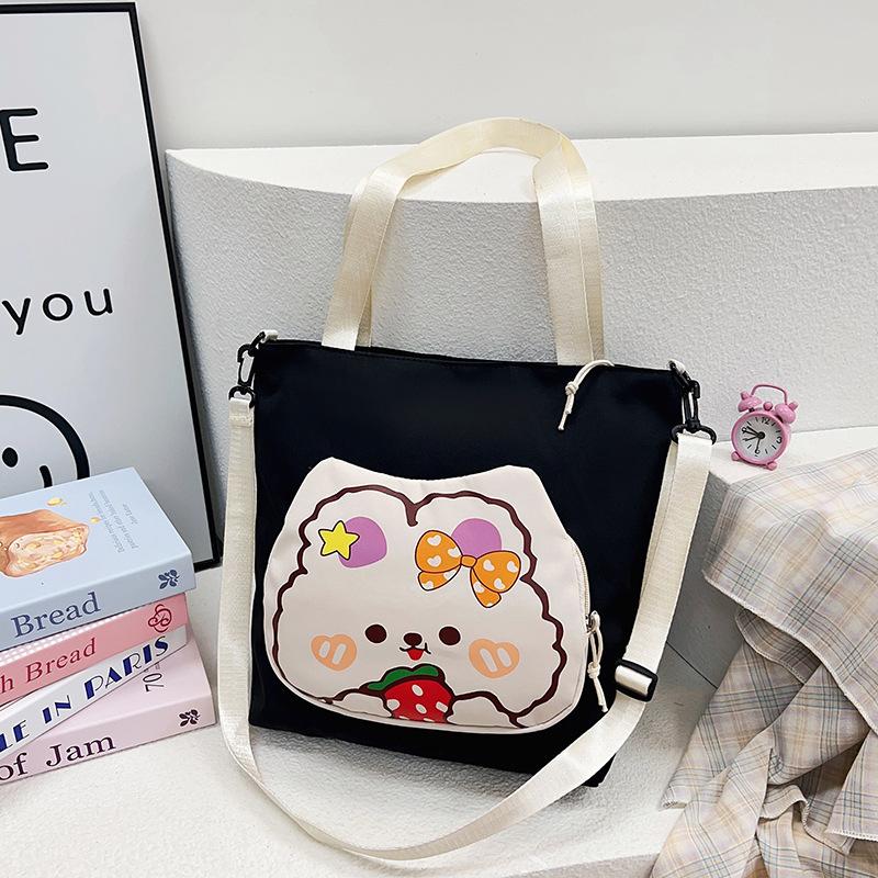 Lightweight Versatile Tote Bag Girl Personality Cute Printed Student Shoulder Bag Large Capacity Crossbody Tote Bag