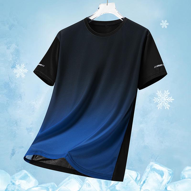 Men s Quick-Dry Elastic Short-Sleeve Sports Vest & T-Shirt for Basketball, Tennis, Running 3XL