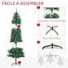 Artificial Christmas Tree 210cm H 865 Branches, Needles, Imitation Nordmann Fir, Highly Realistic, Green