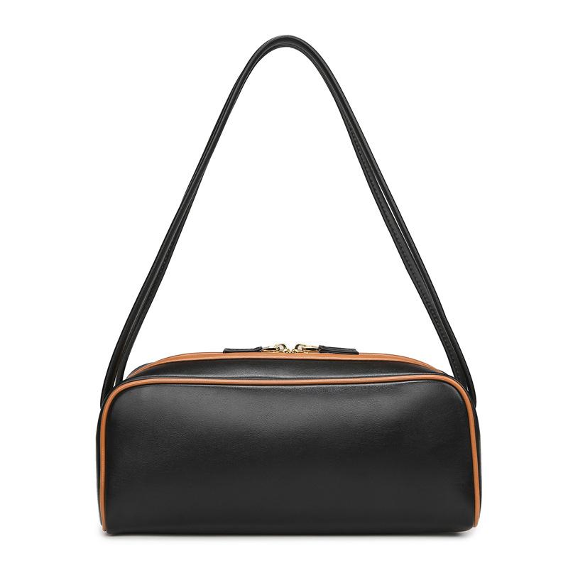 Shoulder bag simple women s bag new contrasting color baguette bag high-end underarm bag women s wholesale
