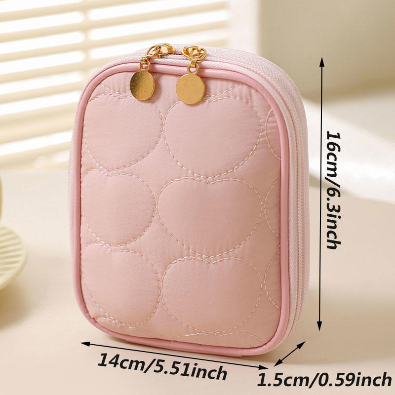 Mini Capacity Cosmetics Storage Bag Portable Makeup Pouch For Lipsticks Multifunctional Short Travel Organizer Toiletry Bags