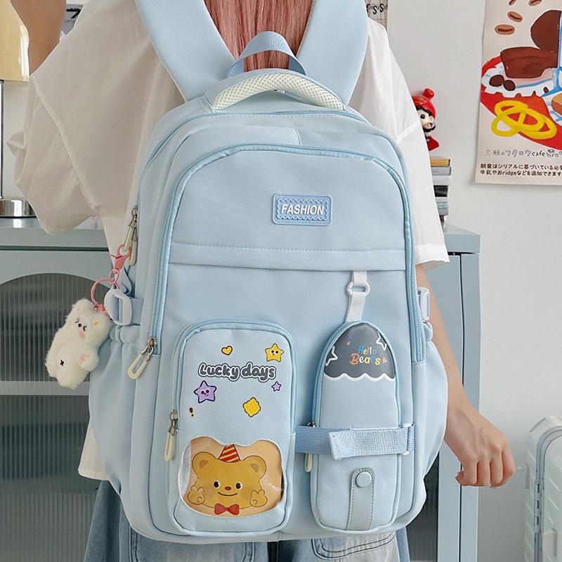 New Simple Women's Schoolbag, Casual, Light and Fashionable, High School Students' Senior Sense, Cute and High-value Men's and Women's Backpacks