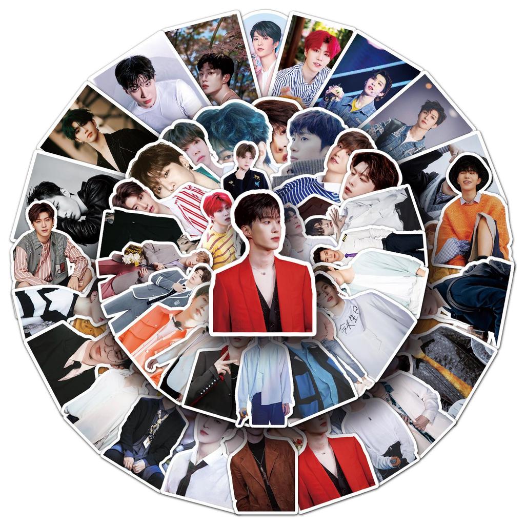 Fan Chengcheng NINEPERCENT Stickers: 50-Sheet Celebrity Merchandise for Notebooks & Suitcases