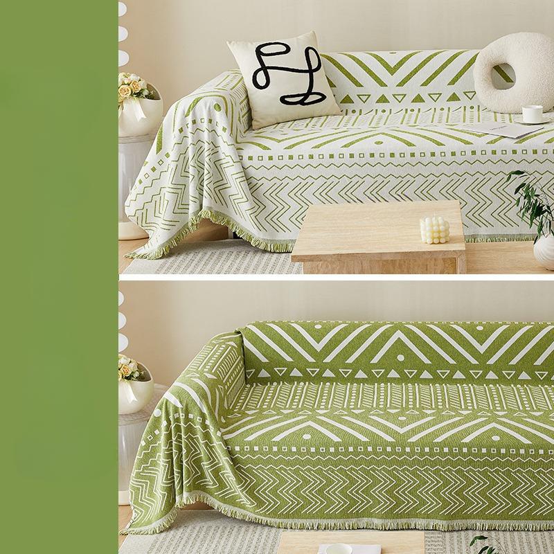 

Утолщенный нескользящий синель, современный простой чехол для дивана, ткань для полотенец, лето, четыре сезона, универсальный чехол для дивана, все включено 180*130cm зелёный