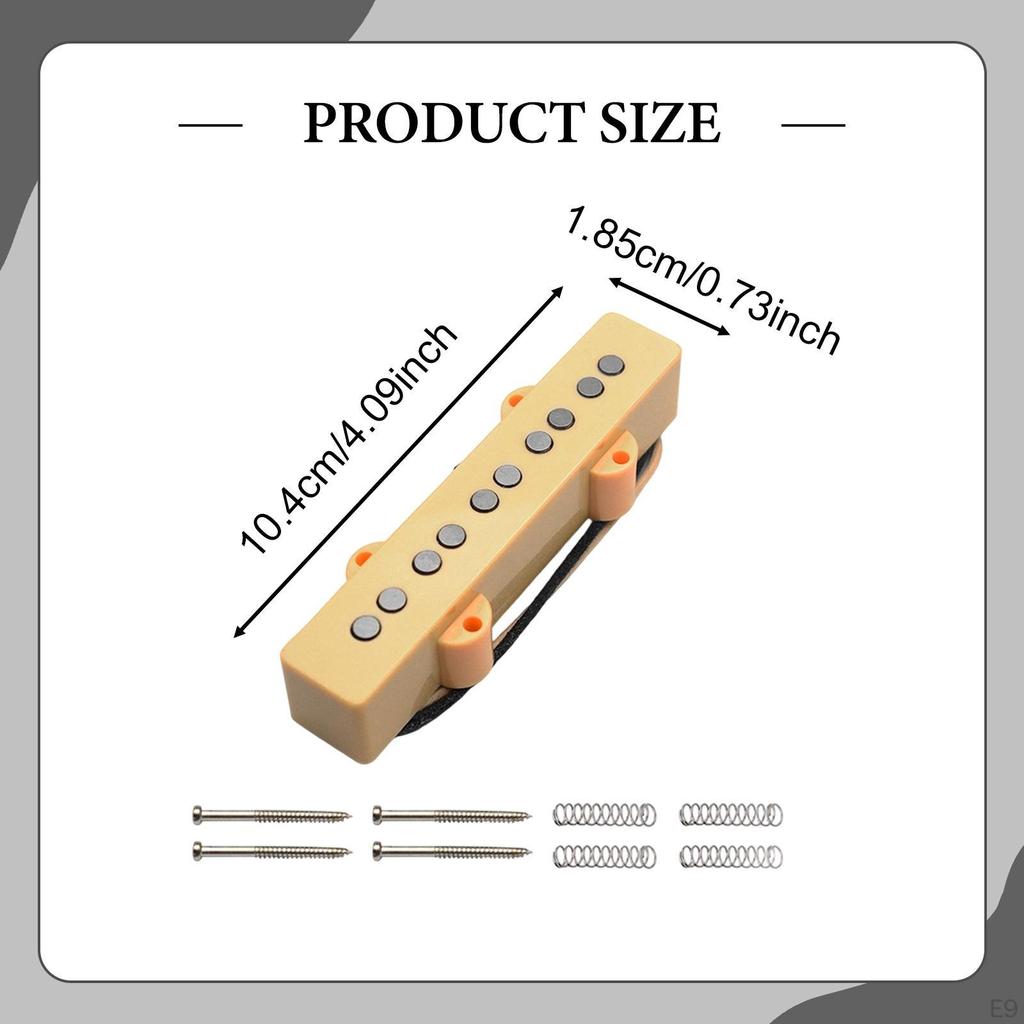 Bass Instrument Accessory Easy To Install Pickup Tuner Single Coil