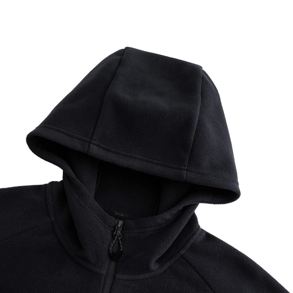 Anta Lightweight Outdoor Warm Fleece Liner Hooded Jacket Unisex Jackets Basic-Black 972616701-3